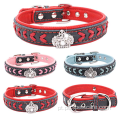 Fashion Rhinestone Crown Rivet Designers Gollar de cachorro de couro